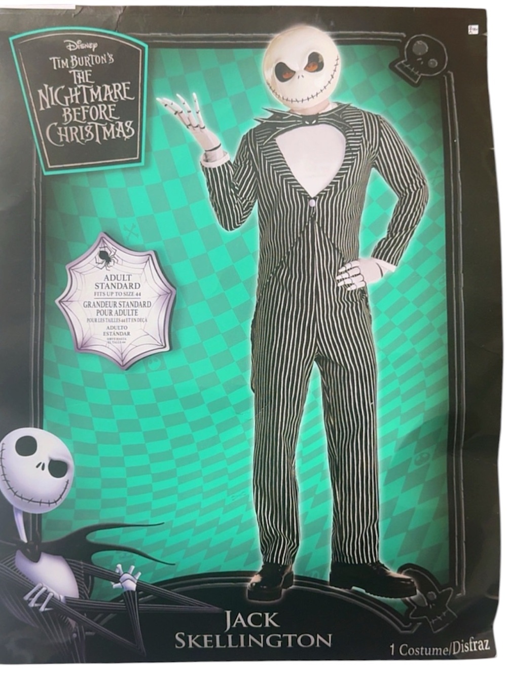 Disney Jack Skellington Black and White Striped Costume